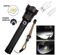 Lampe Torche LED Tactique la Plus Puissante, 3 Modes, Zoomable, XHP70.2, Lanterne Rechargeable, Haute Luminosité