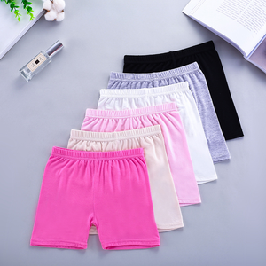 Summer Everyday Solid Pattern Safety Pants for Thin <strong>Girls</strong> Knitted Children's Shorts and Baby <strong>Boxer</strong> <strong>Briefs</strong> - Product Image 1
