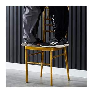 Chaises de banquet empilables en plastique or blanc de haute qualité chaises d'hôtel de <span class=keywords><strong>mariage</strong></span> - Product Image 5