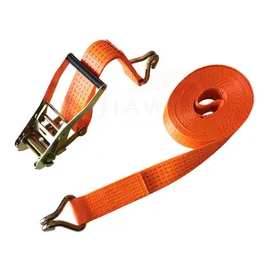 50mm 5T 5000kg ratchet strap aluminum ratchet tie down 100% Polyester webbing with double J hooks