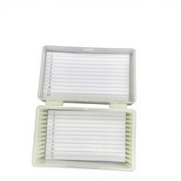 Laboratory Microscope Plastic Slides Storage Box 12pieces Cover Glass for Storage of Microslides