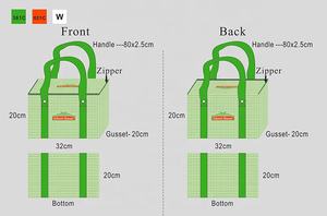 Logo personalizzato durevole 15L eco-friendly isolato pranzo borsa termica con chiusura a cerniera con motivo termico Non tessuto lettera - Product Image 4