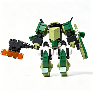 ชุดของเล่นประกอบหุ่นยนต์แปลงร่าง DIY Patrol Trooper หมายเลข 2 ตัวต่อบล็อกเสริมทักษะ STEM - Product Image 1