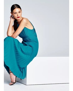 Vestidos de Fiesta Plisados de Verano <span class=keywords><strong>2022</strong></span>, Diseño OEM, Tejido, Cuello Halter, Sin Mangas, Hombros Descubiertos, Cintura Ancha - Product Image 5