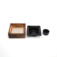 Réchaud à alcool solide carré portable moderne Mini gril de table de cuisson en bois écologique pour la maison Vieux marmite à ragoût sec