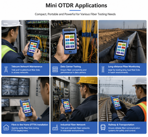 OEM/ODM 1310/1550nm 24/22dB 5m~70KM 8 fonctions en 1 appareil Mini OTDR intelligent multifonction OPM VFL FTTH - Product Image 6