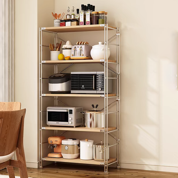 Detachable 5-Layer Storage Rack for Household Sundries Wooden Storage ...