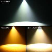 U`King 200W Lumière de scène COB Par 2-en-1 Blanc chaud et Blanc froid avec volets coupe-flux et zoom linéaire pour discothèque, fête, mariage, théâtre