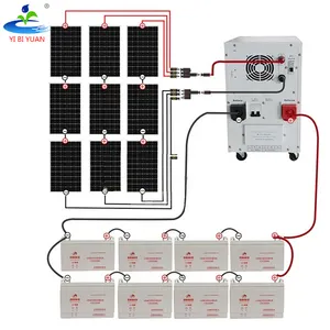 Kit complet de système solaire 2kW, 3k, 5kW, 10kW, 20kW OEM/ODM Système solaire hybride pour la maison