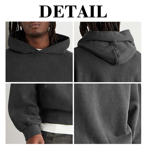 Kingsen High Quality <b>Men's</b> Winter Embroidered Wireless Hoodie Fashionable Cotton Drop Shoulder <b>Pullover</b> Sweatshirt - Product Image 6