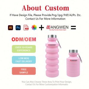 Bouteille d'eau pliable en silicone réutilisable, bouteille d'eau de sport pliable arc-en-ciel, bouteille d'eau portable pour la randonnée - Product Image 2