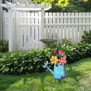 Hot-Selling <b>Metal</b> Garden Floor <b>Signs</b> for Spring Summer 38x32cm Outdoor Lawn Decoration with Flower Shower Theme Cross-Border - Product Image 4