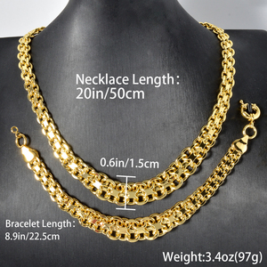 Bijoux de luxe personnalisés plaqués or 18 carats, collier de mariage, bracelet, ensembles de bijoux pour femmes - Product Image 6