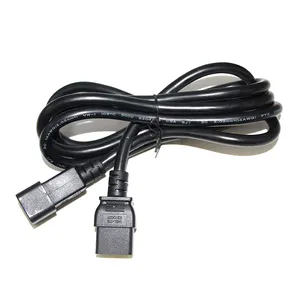 Cabo de ligação c20 para c19, conector pesado, 14awg 3c, sjt, pdu, cei 320, c20 a c19