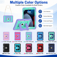 Étui robuste en silicone et polycarbonate avec support pliable pour iPad 10.2 7e, 8e, 9e génération 2019 2020 2021, sangle d'épaule, OEM ODM
