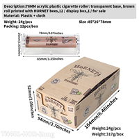 HORNET 78MM Acrylique En Plastique Cigarette Rouleau Blanc Transparent Base Vert Hornet Rouleau Tissu