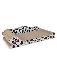 Nouveau design de chat en carton en forme de chien grattoir grand chat planche à gratter jouet