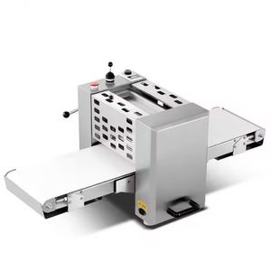 Machine à étaler la pâte à pizza, croissants et pâtisseries, électrique, réversible, à plateau tournant, avec bande transporteuse, équipement de boulangerie - Product Image 2