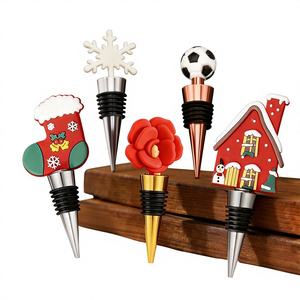 Tapón de Botella de Vino Sellado con Diseño Navideño de Fútbol, Decoración Creativa para Fiestas, Regalo Personalizado - Product Image 5