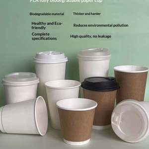 Vasos de Papel Compostables de Pared Simple con Recubrimiento PLA, Ecológicos, para Bebidas Calientes, Té, Latte, Cappuccino, Vino - Product Image 2