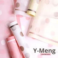 Buket Korea buatan tangan hadiah pembungkus bunga lucu Cemerlang desain polkadot tahan air Matte Resin bungkus Hadiah