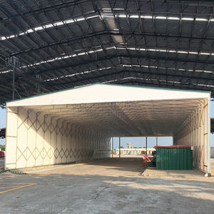 Metal çerçeve ile depo garaj Carports için büyük mobil sürgülü güneşlik gölgelik geri çekilebilir itme çekme su geçirmez çadır - Product Image 3