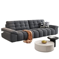 Canapé convertible en tissu chenille en forme de U, trois places, style moderne et simple, couleur crème, design mobile pour appartement
