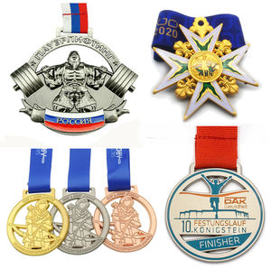 Fabbrica nessun ordine minimo di personalizzazione logo die cast gara di corsa in medaglie, in metallo personalizzati di calcio di sport medaglie premio - Product Image 2