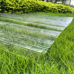 Cobertura de policarbonato para estufa em folha de policarbonato ondulado plástico ondulado transparente de 1 mm