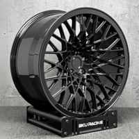 Jantes Bku Custom 5x114.3 forgées pour Tesla Model 3 Model Y Model S 18 19 20 21 pouces, jantes en alliage d'aluminium noir brillant