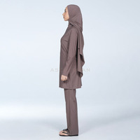 Maillot Modeste Burkini avec Hijab 3 Pièces OEM/ODM Fermeture Éclair Séchage Rapide Long Burkini Musulman
