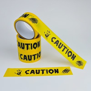 Ruban de signalisation adhésif acrylique, bande de signalisation de danger, PE non-adhésif, imperméable, épaisseur 3 mil, ligne de délimitation, alerte - Product Image 1