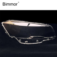 Lentille de phare Bimmor pour Peugeot 508 2015-2018 phares couvercle de lentille en verre coque en plastique Transparent remplacement de phare