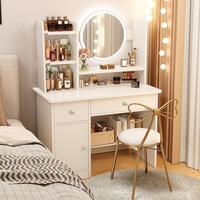 Petite coiffeuse de chambre moderne et simple, design panneau, démontable, modèle 2025, très populaire, nouvelle table de maquillage Instagram pour chevet