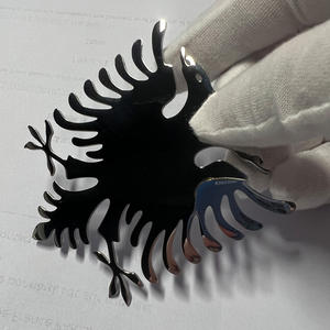 Suspension de voiture Albanie Aigle Décoration Pendentif Personnalisé Miroir Polissage Découpe Laser Acier Inoxydable Pièces Métalliques - Product Image 3