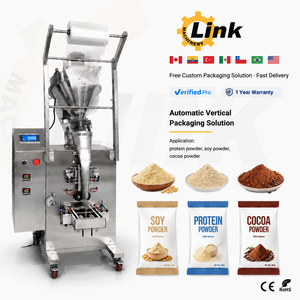 Máquina Envasadora Vertical Automática de <span class=keywords><strong>Polvo</strong></span> con Dosificador de Tornillo para <span class=keywords><strong>Polvo</strong></span> Fino Seco, Chiles y Plátanos - Product Image 1