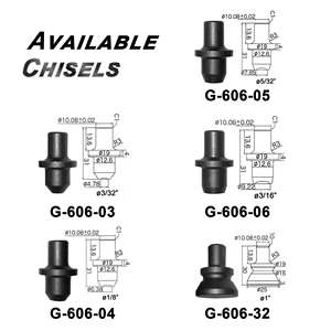 GATX G-606 Ciseau à rivets OEM personnalisable avec tige ronde 10,08 mm Matériau SCM440 Longueur 31 mm Garantie 1 an Outils pneumatiques G-606 - Product Image 2