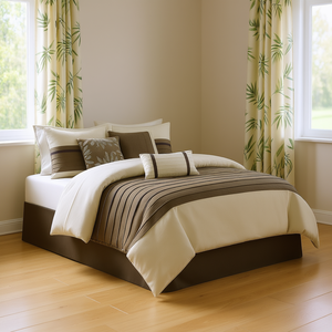 Ensemble de couette DB Comforter Super King 7 pièces en coton lavé à motif végétal pour la maison, idéal pour le printemps et l'été - Product Image 2