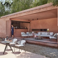 Mobilier d'extérieur moderne, patio de jardin, cadre en aluminium, rotin, chaise, balcon, ensemble de table à manger et chaise de loisirs