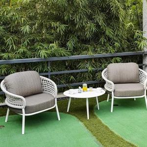 Conjunto de sofás de ratán para exteriores con estructura de aluminio, ratán PE resistente a los rayos UV, muebles de jardín impermeables para patio, terraza y solárium. - Product Image 4