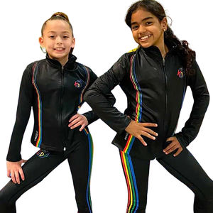 Veste de gymnastique noire équipement d'entraînement Cheerleading échauffements femmes filles tenues de gymnastique par Sublimation personnalisées - Product Image 1