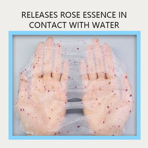 Maschera liofilizzata liofilizzata con acido ialuronico a base di petali di rosa mascherina in cotone acido ialuronico mascherine per viso produttore di carta - Product Image 2