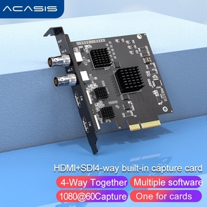 Acasis 4 ערוץ SDI/HD HD PCIE כרטיס לכידת וידאו כרטיס לכידת 4k עבור מתג משחק שידור חי הקלטת Vmix