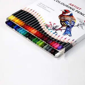 48 Crayons de couleur Ensemble Doux Hautement Pigmentées, à Base de Cire de Base Des Crayons de Couleur pour Adultes et Enfants