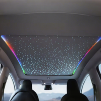 Pare-soleil de toit pour Tesla Y / New Y Juniper Starry Sky, éclairage d'ambiance, commande vocale, intérieur de voiture