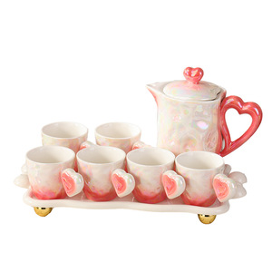 Home cold water jug <b>set</b>, light luxury waterware <b>set</b>, black coffee cup and pot <b>set</b>, high-end home <b>tea</b> <b>set</b> - Product Image 1