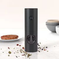 Ensemble moulin à poivre électrique en plastique rechargeable, moulin à épices pour sel de mer et cumin, pour la cuisine