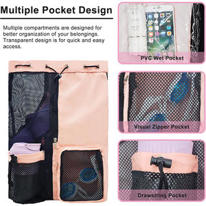 Nuevas Mochilas de Natación de Verano Extra Grandes y Duraderas con Logotipo Personalizado, Bolsas de Playa con Cordón de Malla para Deportes - Product Image 4