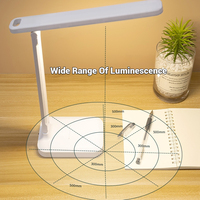 Lampe de bureau LED pliante à prise USB Lampe de table à température de couleur unique pour salle de lecture