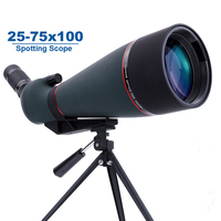 Télescope d'observation des oiseaux Luger 25-75x100, ultra grande ouverture, haute définition, grossissement variable, télescope monoculaire